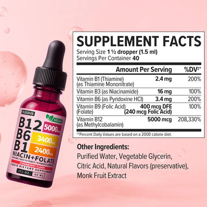 Vitamin B12 Liquid Drops (Raspberry)
