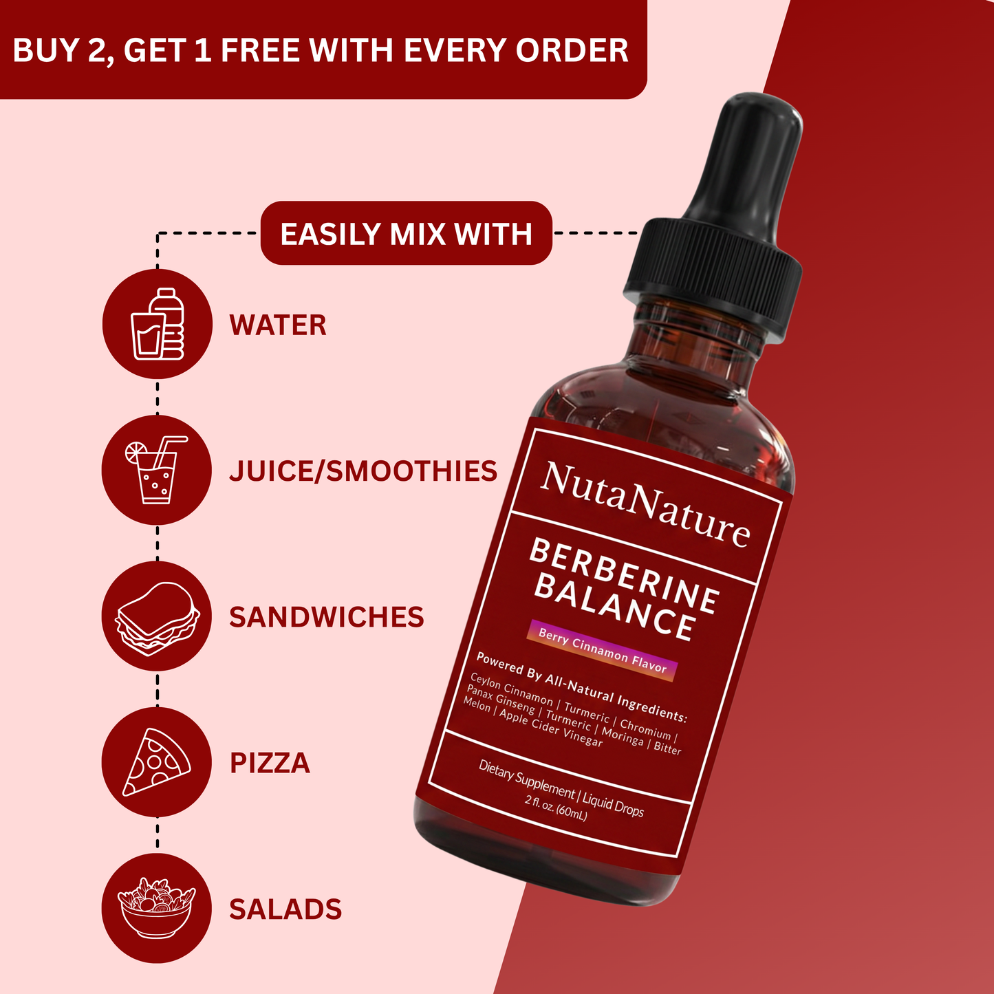 Berberine + Ceylon Cinnamon Regulator Drops (60mL)