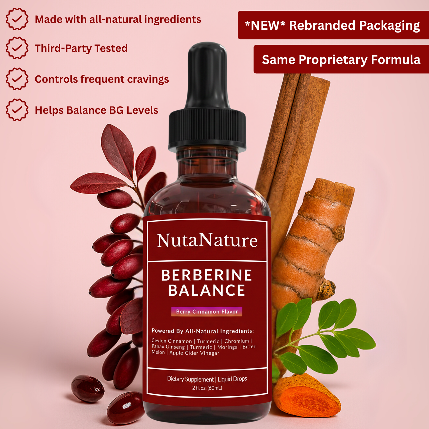 Berberine + Ceylon Cinnamon Regulator Drops (60mL)