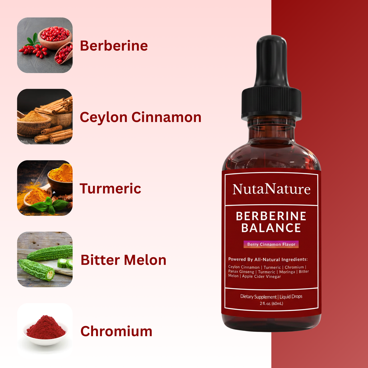 Berberine + Ceylon Cinnamon Regulator Drops (60mL)